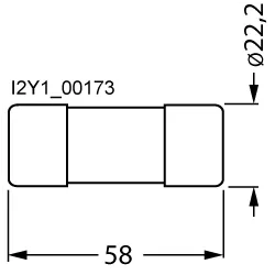 22X58 GG 25A WKŁADKA TOPIKOWA CYLINDRYCZNA ZWŁOCZNA 690V AC