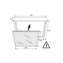 RAMKA 600X600 DO PANELU LED PLASTIKOWA BIAŁY TWORZYWO