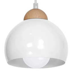 DAMA BIAŁY OPRAWA WISZĄCA 3X E27/ 60W IP20 METAL/ DREWNO