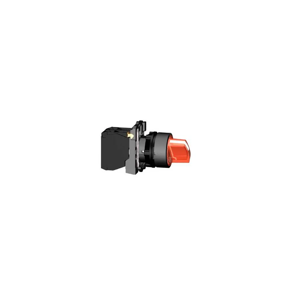 Schneider Electric Harmony XB5 Przełącznik 3 pozycje czerwony LED 230/240V piórko krótkie plastikowy stabilny, XB5AK134M5