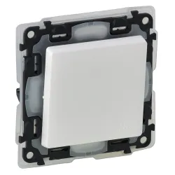 VALENA LIFE MODUŁ BIAŁY PRZYCISK 1X 1P IP44 ZACISKI SPRĘŻYNOWE 6A 250V
