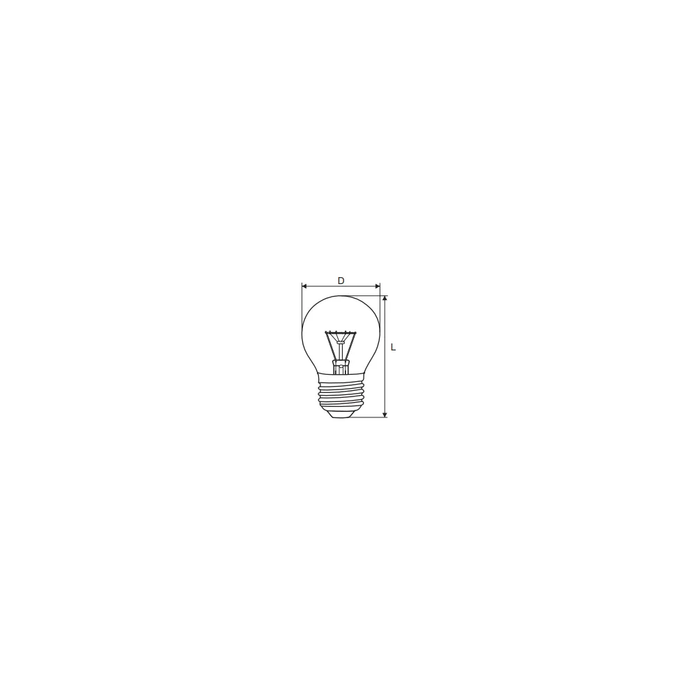 P45 ŻARÓWKA WSTRZĄSOODPORNA KULKA 40W E27 230V PRZEZROCZYSTA WW 2700K 290LM SOLEO WST-2636