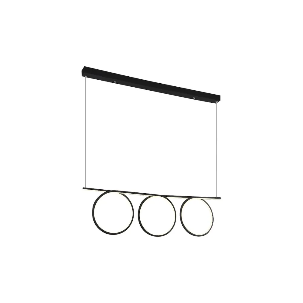 LOOP CZARNY OPRAWA WISZĄCA LED 60W WW 3000K 4200 LM IP20 METAL/ AKRYL