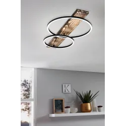 BOYAL CZARNY/ BRĄZOWY/ RUSTYKALNY/ BIAŁY OPRAWA SUFITOWA NT LED 2X 12W WW 3000K 1700LM IP20 STAL DRE