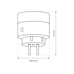 WTYCZKA WI-FI TUYA SMART POJEDYŃCZA 10A IP20 BIAŁY 12W LED IP20