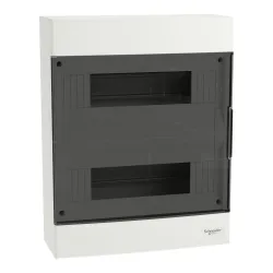 EASY9 ROZDZIELNIA PLASTIKOWA NT 24M 2X 12M N+PE 326X256X103 IP40 IK07 DRZWI DYMNE BIAŁY