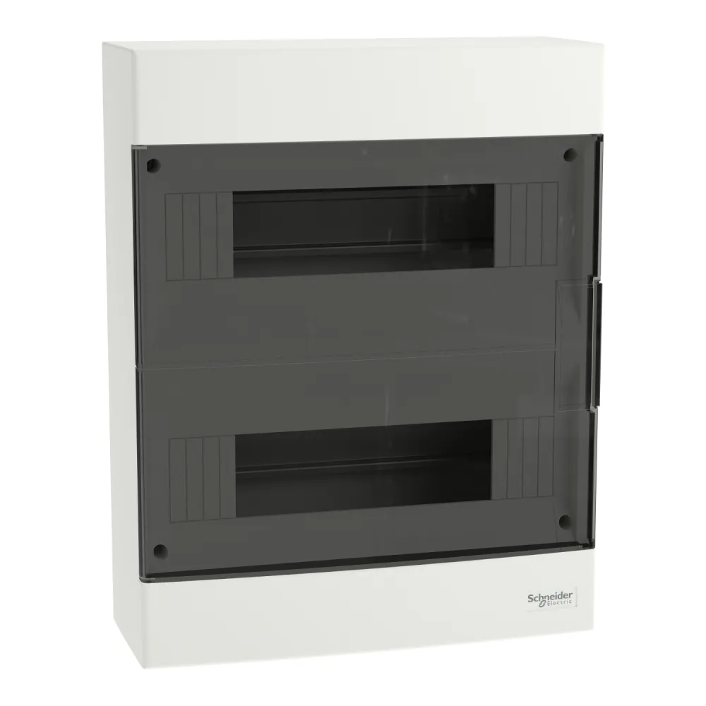 EASY9 ROZDZIELNIA PLASTIKOWA NT 24M 2X 12M N+PE 326X256X103 IP40 IK07 DRZWI DYMNE BIAŁY