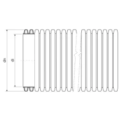 KD 110-6N NIEBIESKI RURA OSŁONOWA KARBOWANA DWUWARSTWOWA ZIEMNA HDPE FI110/94 KOPODUR