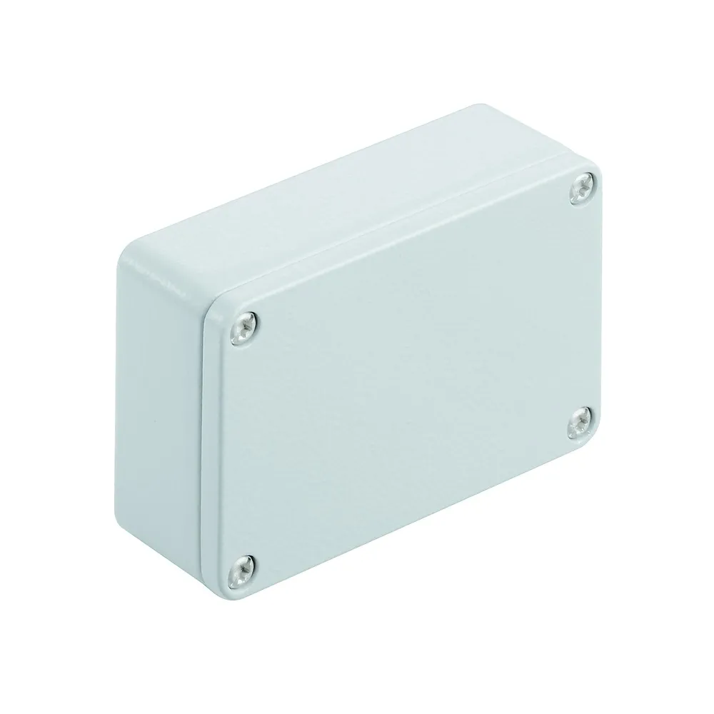 KLIPPON K02 PUSZKA INSTALACYJNA NT ALUMINIOWA 64X98X34 IP68 POKRYWA PEŁNA SREBNOSZARY