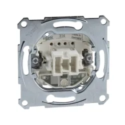 Schneider Electric Merten, mechanizm łącznika schodowego z sygnalizacją załączenia, podtynkowy, zaciski bezśrubowe, MTN3106-0000