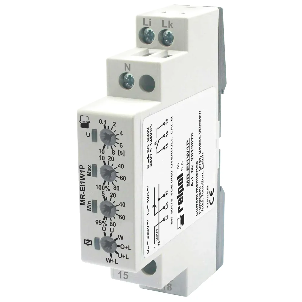 MR-EI1W1P 5A 1P PRZEKAŹNIK NADZORCZY 5A 1P 1M 220V AC NADZÓR NAPIĘCIA AC W 1 FAZIE