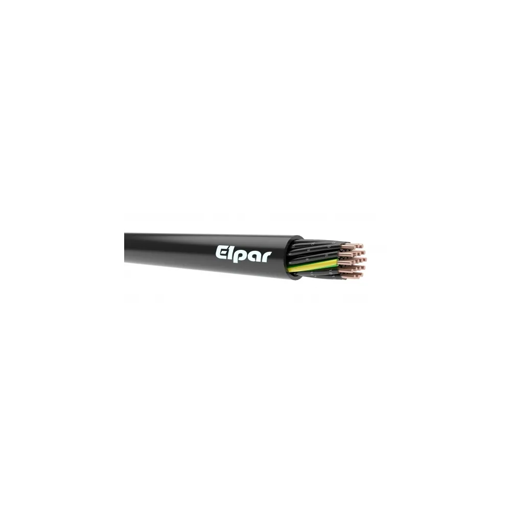 YKSY 30X  1.0 ŻO CZARNY KABEL SYGNALIZACYJNY DRUT 0.6/1KV KL.1 ŻYŁY BIAŁE