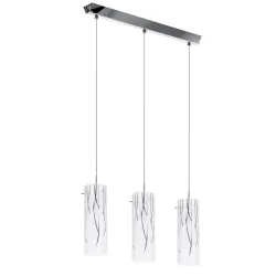 KOSMA CHROM OPRAWA WISZĄCA 3X E14/ 40W IP20 STOP METALI/ SZKŁO MATOWE