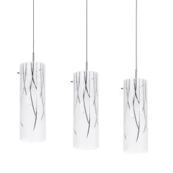 KOSMA CHROM OPRAWA WISZĄCA 3X E14/ 40W IP20 STOP METALI/ SZKŁO MATOWE