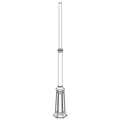 LAMPOST 3010 WHITE 120-220CM