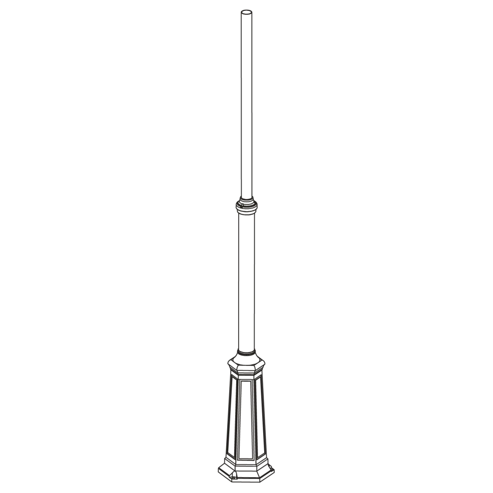 LAMPOST 3010 WHITE 120-220CM