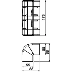 GK-AH53165RW NAROŻE ZEWNĘTRZNE RUCHOME BIAŁE RAL 9010 RAPID