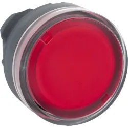 Schneider Electric Harmony XB5 Główka przycisku płaskiego z samoczynnym powrotem, żarówka BA9s, czerwona plastikowa, ZB5AW34