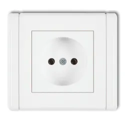 FLEXI BIAŁY GNIAZDO 1X B/U ZACISKI ŚRUBOWE 16A 250V