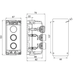 ST22K3\06-1 KASETA STEROWNICZA KOMPLETNA 3X Z NAPĘDEM LZ KC KZ