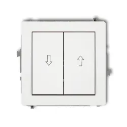 DECO MODUŁ BIAŁY ŁĄCZNIK ŻALUZJOWY "STRZAŁKI" 2X ZACISKI ŚRUBOWE 10AX 250V
