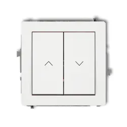 DECO MODUŁ BIAŁY ŁĄCZNIK ŻALUZJOWY "STRZAŁKI" 2X ZACISKI ŚRUBOWE 10AX 250V