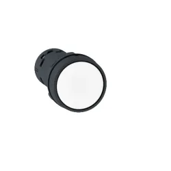 Schneider Electric Harmony XB7 Przycisk płaski biały z samoczynnym powrotem bez oznaczenia, XB7NA15