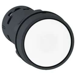 Schneider Electric Harmony XB7 Przycisk płaski biały z samoczynnym powrotem bez oznaczenia, XB7NA15