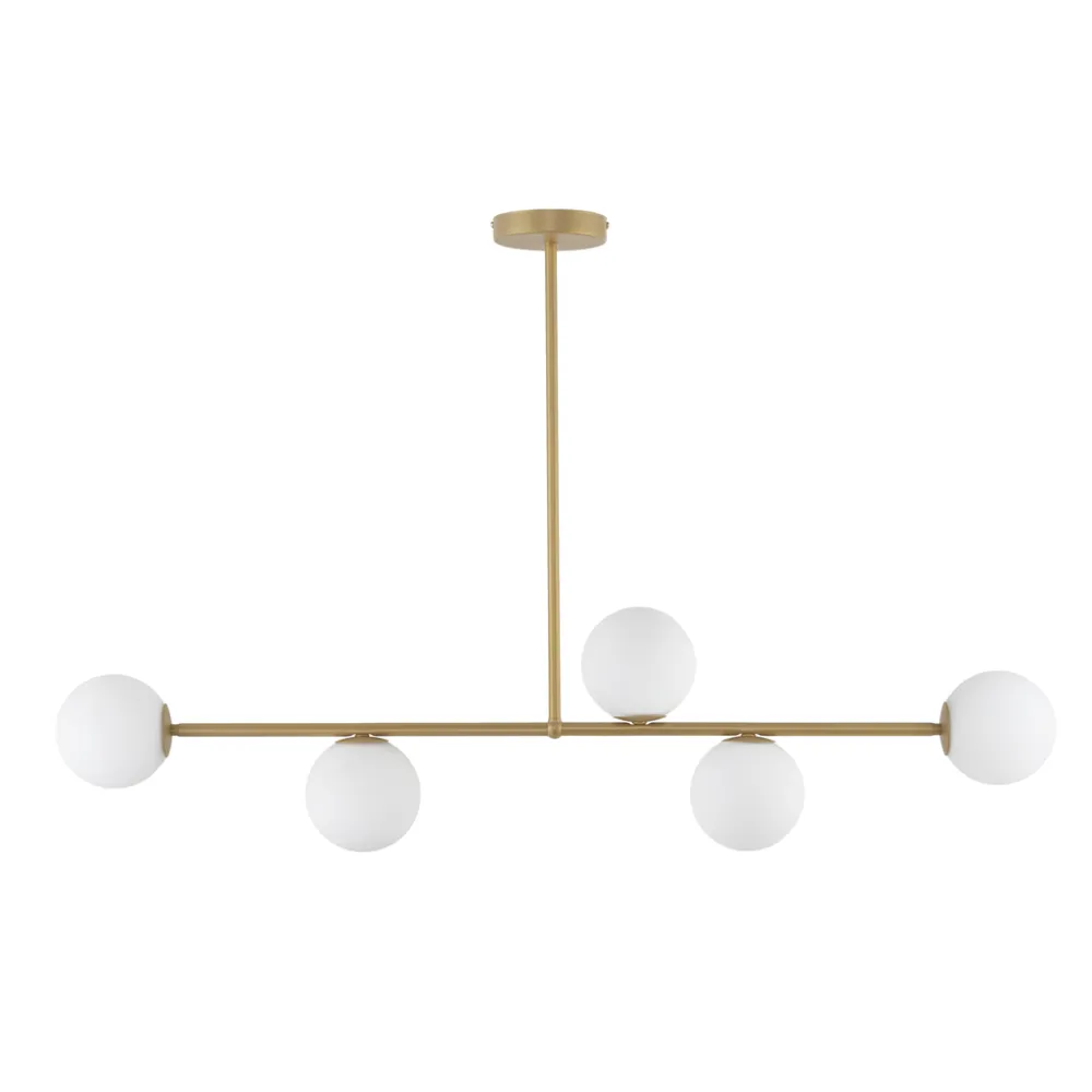 GAMA ZŁOTY/ BIAŁY OPRAWA WISZĄCA 5X G9/ 12W LED IP20 STAL LAKIEROWANA