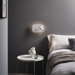 EDGE BIAŁY MAT OPRAWA ŚCIENNA KINKIET LED 8.7W WW 2700K 8.7LM LED 1W WW 2700K 130LM IP20 CYNK