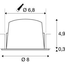 NUMINOS BIAŁY OPRAWA SUFITOWA PT LED 8.6W WW 3000K 730LM IP20/ IP44 ALUMINIUM/ TWORZYWO/ PC