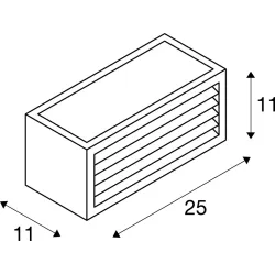 BOX-L ANTRACYT OPRAWA ŚCIENNA KINKIET NT 1X E27/ 18W IP54 ALUMINIUM