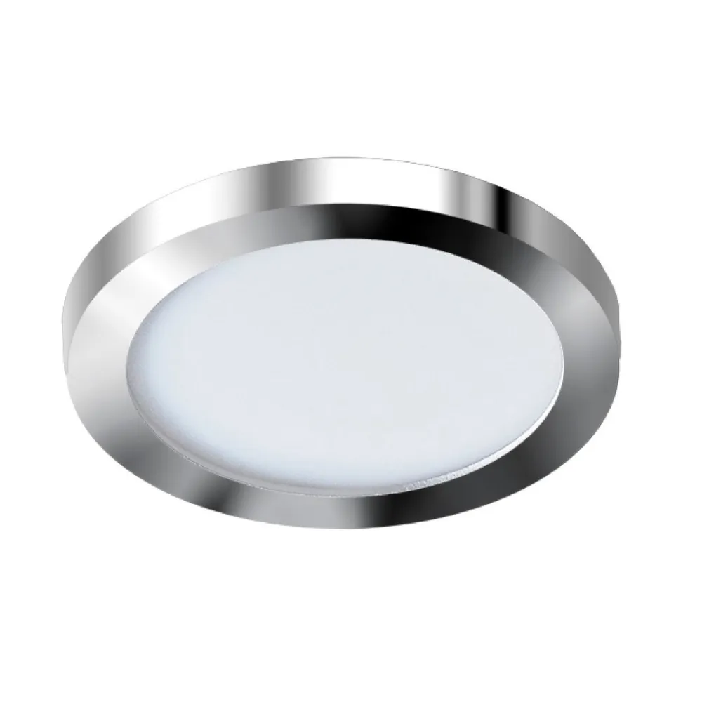 SLIM 9 ROUND CHROM OPRAWA SUFITOWA PT LED 6W WW 3000K 500LM IP44 ALUMINIUM/ PVC