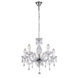 MAGNOLIA TRANSPARENTNY OPRAWA WISZĄCA 5X E14/ 40W IP20 METAL/ AKRYL