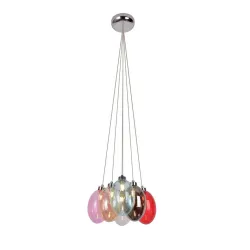 LUKKA WIELOKOLOROWY OPRAWA WISZĄCA 6X G9/ 10W IP20 METAL/ SZKŁO