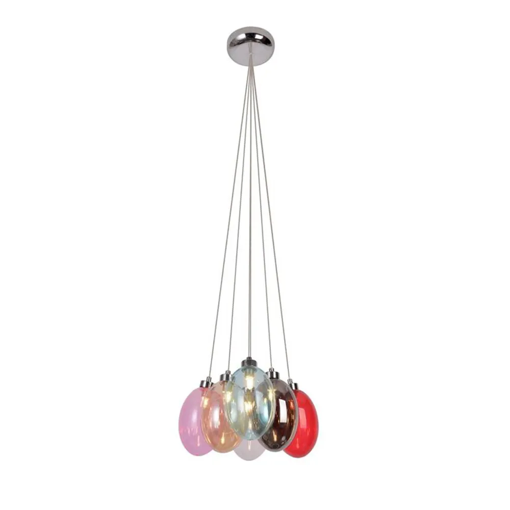 LUKKA WIELOKOLOROWY OPRAWA WISZĄCA 6X G9/ 10W IP20 METAL/ SZKŁO