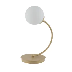 VELVET ZŁOTY/ BIAŁY OPRAWA STOŁOWA 1X G9/ 12W LED IP20 STAL LAKIEROWANA/ SZKŁO