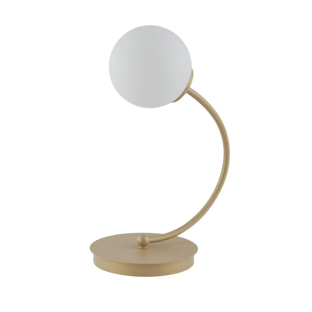 VELVET ZŁOTY/ BIAŁY OPRAWA STOŁOWA 1X G9/ 12W LED IP20 STAL LAKIEROWANA/ SZKŁO