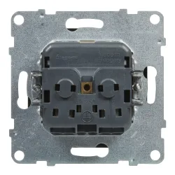 SUNO 2 MODUŁ CZARNY GNIAZDO 1X SCHUKO Z PRZESŁONAMI ZACISKI SPRĘŻYNOWE 16A 250V