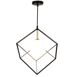 WEERT CZARNY/ ZŁOTY OPRAWA WISZĄCA 1X G9/ 28W IP20 METAL/ SZKŁO