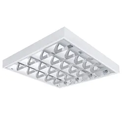 NOTUS 4LED BIAŁY OPRAWA RASTROWA NT 4X G13/ T8 18W IP20 PAR V 600X600 STAL/ ALUMINIUM