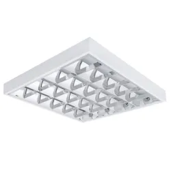NOTUS 4LED BIAŁY OPRAWA RASTROWA NT 4X G13/ T8 18W IP20 PAR V 600X600 STAL/ ALUMINIUM