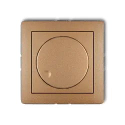 DECO MODUŁ ZŁOTY METALIK ŚCIEMNIACZ PRZYCISKOWO-OBROTOWY DO LAMP LED 0-100W 230V