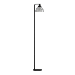 BELESER CZARNY TRANSPARENTNY OPRAWA PODŁOGOWA 1X E27/ 60W IP20 STAL/ SZKŁO NAPOWIETRZANE