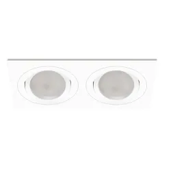 SEIDY CT-DTL250-W/M BIAŁY MAT OPRAWA SUFITOWA PT KWADRAT RUCHOMA 2X GX5.3/GU10/ 50W IP20 ALUMINIUM