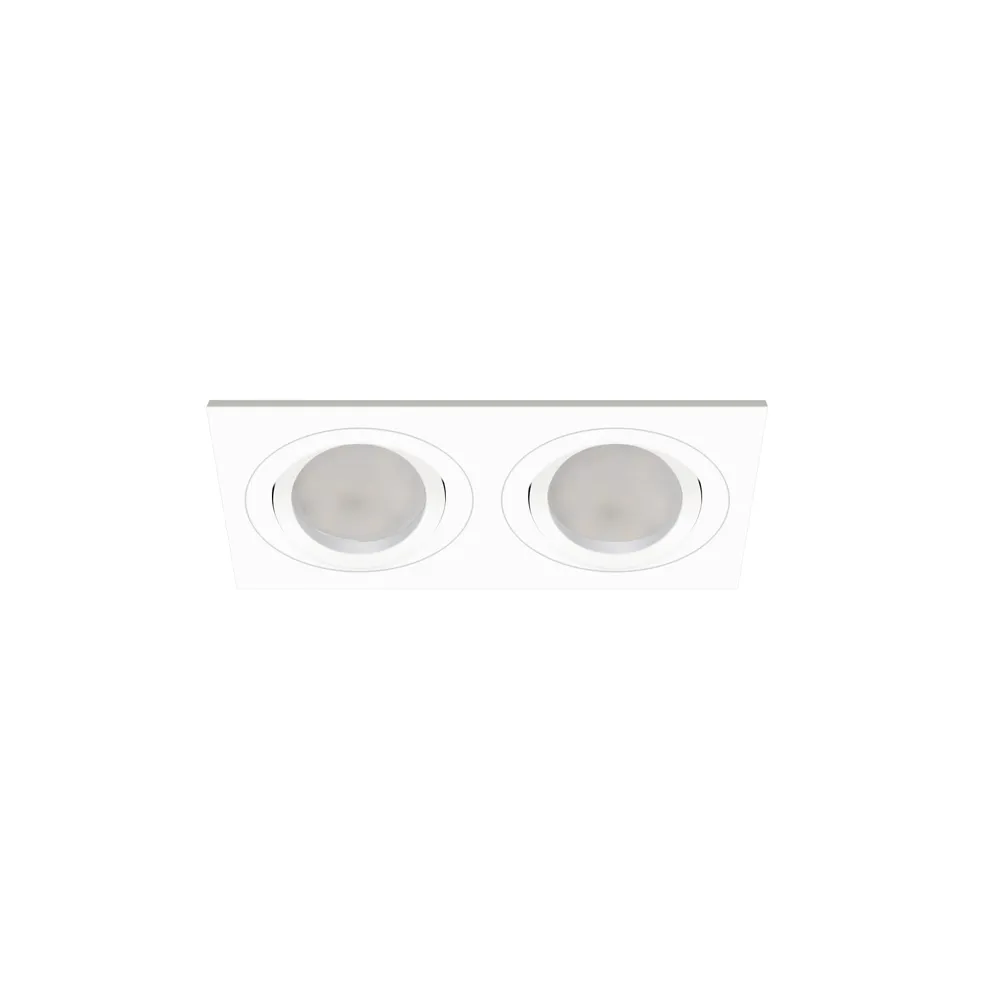SEIDY CT-DTL250-W/M BIAŁY MAT OPRAWA SUFITOWA PT KWADRAT RUCHOMA 2X GX5.3/GU10/ 50W IP20 ALUMINIUM