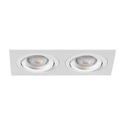 SEIDY CT-DTL250-W/M BIAŁY MAT OPRAWA SUFITOWA PT KWADRAT RUCHOMA 2X GX5.3/GU10/ 50W IP20 ALUMINIUM