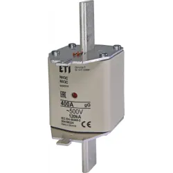 WT-3C NH3C GG K 400A WKŁADKA TOPIKOWA PRZEMYSŁOWA ZWŁOCZNA KOMBI 500V BM WT-NH