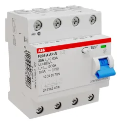 F204 25A/ 30MA/ A WYŁĄCZNIK RÓŻNICOWY 25A 4P 4M 30MA A 10KA