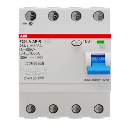 F204 25A/ 30MA/ A WYŁĄCZNIK RÓŻNICOWY 25A 4P 4M 30MA A 10KA